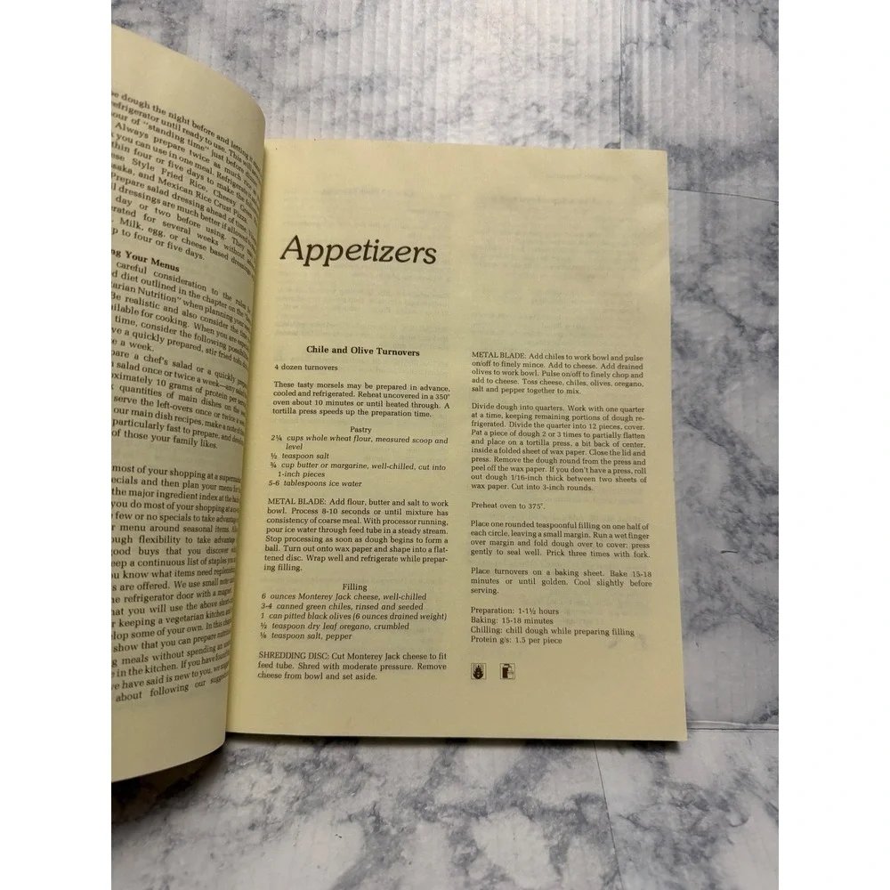 The Electric Vegetarian Cookbook Natural Cooking Food Processor 1980 Szilard Woo